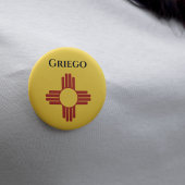 Neue mexikanische Flagge mit Zia-Symbol Button