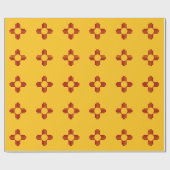 Neue mexikanische Flagge mit Zia-Symbol Geschenkpapier (Flach)