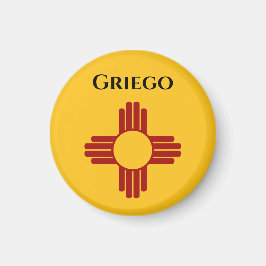 Neue mexikanische Flagge mit Zia-Symbol Magnet