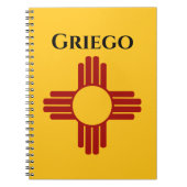 Neue mexikanische Flagge mit Zia-Symbol Notizblock (Vorderseite)