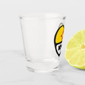 Neue mexikanische Staatsflagge - Schwarz-Weiß Schnapsglas (Links)