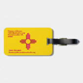 Neue Mexiko-Flagge Gepäckanhänger (Rückseite horizontal)