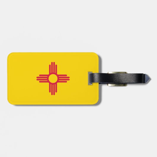 Neue Mexiko-Flagge Gepäckanhänger (Rückseite horizontal)
