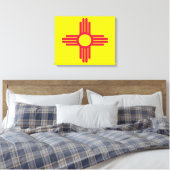 Neue Mexiko-Flagge Leinwanddruck (Insitu (Schlafzimmer))