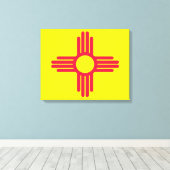 Neue Mexiko-Flagge Leinwanddruck (Insitu (Holzboden))
