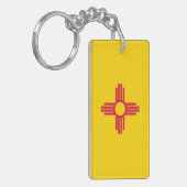 Neue Mexiko-Flagge Schlüsselanhänger (Vorderseite links)