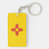 Neue Mexiko-Flagge Schlüsselanhänger (Rückseite)