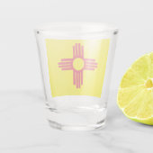 Neue Mexiko-Flagge Schnapsglas (Rückseite)