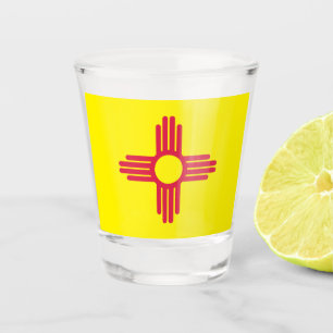 Neue Mexiko-Flagge Schnapsglas