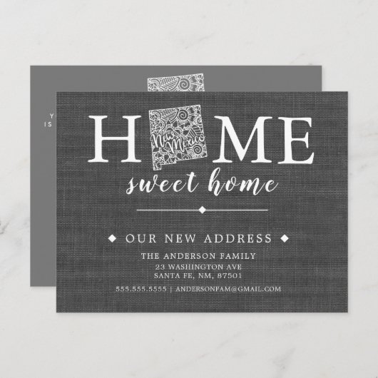 NEUE MEXIKO-Staat-Ankündigungskarte Ankündigungspostkarte (Vorne/Hinten)