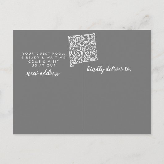 NEUE MEXIKO-Staat-Ankündigungskarte Ankündigungspostkarte (Rückseite)