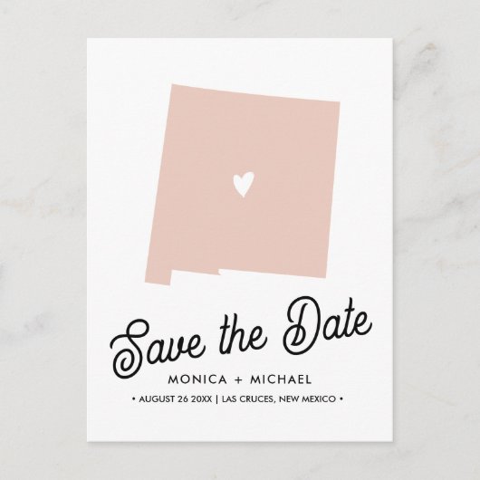 NEUE MEXIKO Staat Hochzeit in Urlaubsort JEDE FARB Ankündigungspostkarte (Vorderseite)