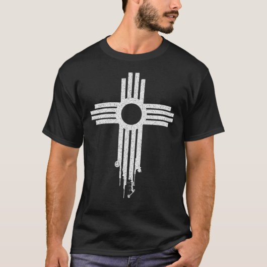 Neue Mexiko-Zia-Symbol Jagd und Fischerei Grafik  T-Shirt (Vorderseite)