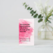 Neue Miete | Aquarelltextur Visitenkarte (Stehend Vorderseite)