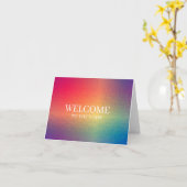 Neue Mietserie - Regenbogen - Welcome Card Karte (Gelbe Blume)