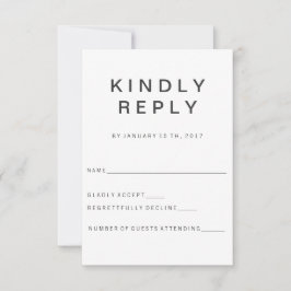 Neue Minimalistische RSVP-Karte RSVP Karte
