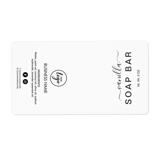 Neue Minimalistische weiße Seifenmarken (Vorne)