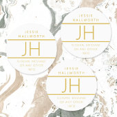 Neue, Mit Monogramm, wasserdichte Etiketten aus Go