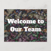 Neue Mitarbeiter farbenfrohe Swirl Tile Business W Postkarte (Vorderseite)