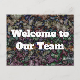 Neue Mitarbeiter farbenfrohe Swirl Tile Business W Postkarte