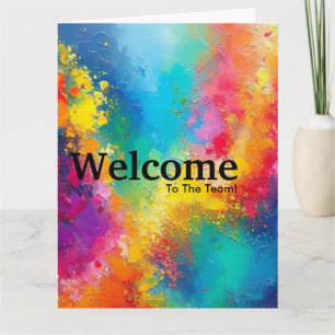 Neue Mitarbeiter Willkommen Aquarell Karte