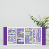 Neue Mitzvah-, Bar- oder Fledermauskarte oder Absc Ankündigung (Stehend Vorderseite)