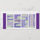 Neue Mitzvah-, Bar- oder Fledermauskarte oder Absc Ankündigung (Vorderseite)