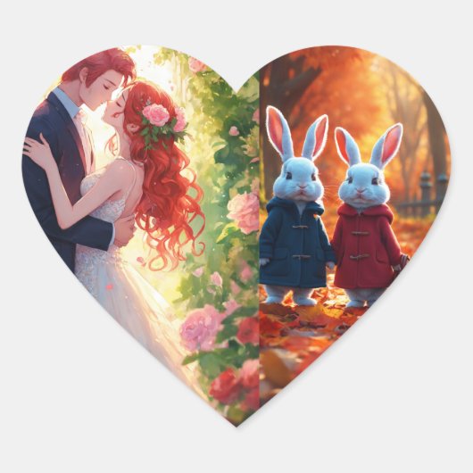 Neue Modeaufkleber Herz-Aufkleber (Vorderseite)