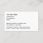 Neue moderne Dachdecker-Service Visitenkarten Visitenkarte (Rückseite)