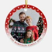 Neue moderne, doppelseitige Schneeflocken mit zwei Keramik Ornament (Vorne)