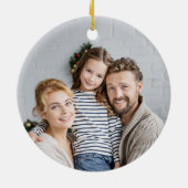 Neue moderne, doppelseitige Schneeflocken mit zwei Keramik Ornament (Hinten)