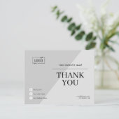Neue moderne Elegant Dankeschön-Karte Dankeskarte (Stehend Vorderseite)