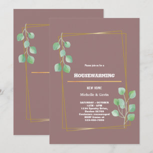 Neue moderne Herbst-Housewarming-Party zu Hause Einladung