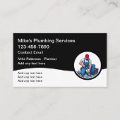 Neue moderne Klempner-Visitenkarten Visitenkarte (Vorderseite)