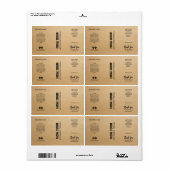 Neue moderne Kraft Dropper Flaschen Labels (Vorne)