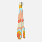 Neue moderne Wavy Peach Swag Neck Tie Krawatte (Vorderseite)