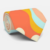 Neue moderne Wavy Peach Swag Neck Tie Krawatte (Gerollt)