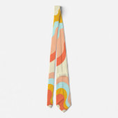 Neue moderne Wavy Peach Swag Neck Tie Krawatte (Rückseite)