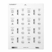 Neue moderne weiße Dropper-Flaschen-Etiketten (Vorne)