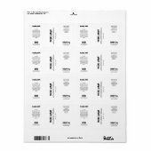 Neue moderne weiße Dropper-Flaschen-Etiketten (Vorne)