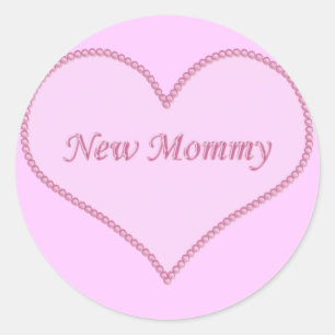 Neue Mommy Stickers, rosa Runder Aufkleber