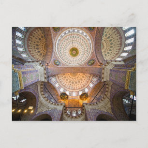 Neue Moschee Inneres in Istanbul Postkarte
