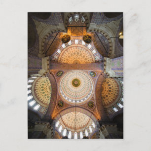 Neue Moschee Inneres in Istanbul Postkarte