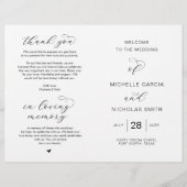 Neue Mr. und Mrs., Foldable Wedding Programs (Vorderseite)