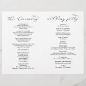 Neue Mr. und Mrs., Foldable Wedding Programs (Rückseite)