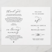 Neue Mr. und Mrs., Foldable Wedding Programs (Vorderseite)