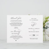 Neue Mr. und Mrs., Foldable Wedding Programs (Stehend Vorderseite)