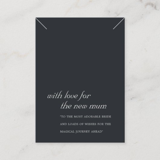 NEUE MUM GIFT NECKLACE DISPLAY-KARTE MIT SCHWARZ U PLATZKARTE (Vorderseite)