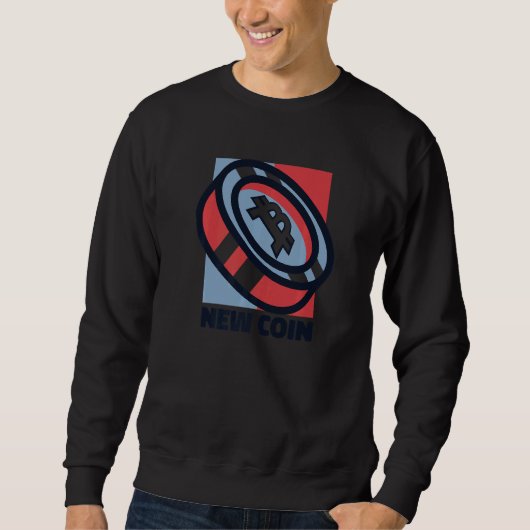 Neue Münze Kryptowährung Blockchain Krypto Bitcoin Sweatshirt (Vorderseite)