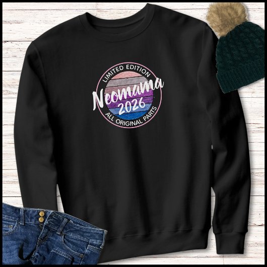 Neue Mutter 2026 Moderne Text Vintage-Sonnenunterg Sweatshirt